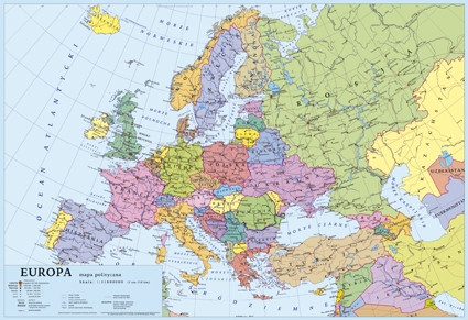 Mapa na biurko świat Kreska